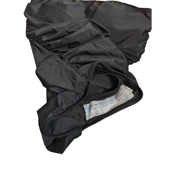 J Crew Ruched one piece black swim suit size 6 - Picture 4 of 11